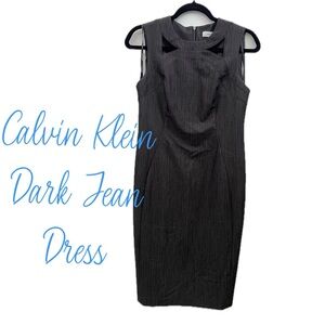 🔴SOLD Calvin Klein Dark Grey Denim Dress 👗